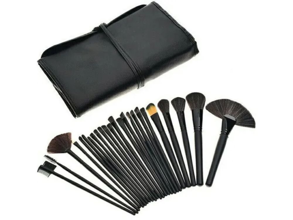 Melhores-kits-de-Pinceis-de-Maquiagem foto: Kit de Pincéis de Maquiagem Profissional Marca Lorben 24 Peças com Estojo Organizador Prático e Cerdas Hipoalergênicas