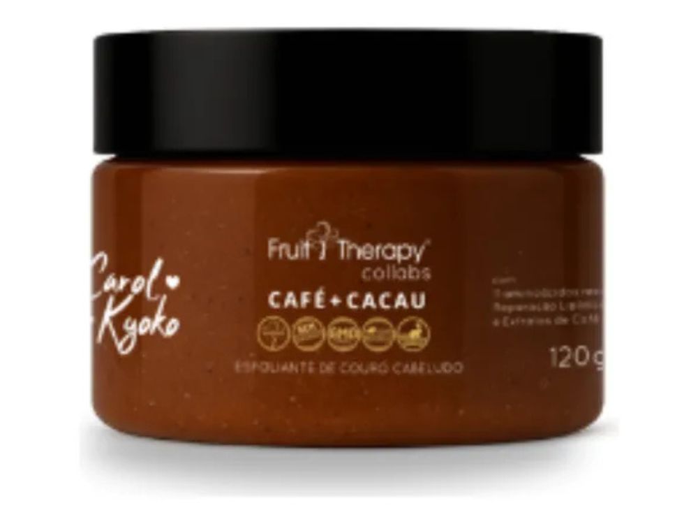 Produtos-para-Cabelo-Crescer-Top-8-para-Crescimento-capilar imagem: Esfoliante Couro Cabeludo Carol Kyoko Café+cacau Detox Left
